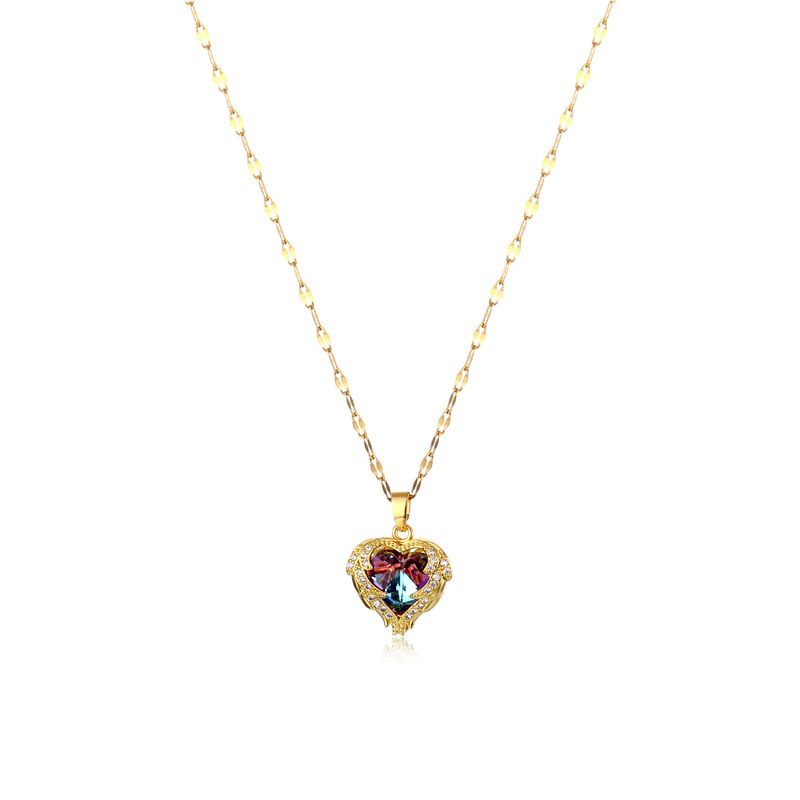 Luxury Heart Of Ocean Crystal Pendant Necklace