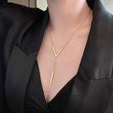 V-shaped Clavicle Necklace