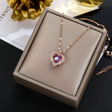 Luxury Heart Of Ocean Crystal Pendant Necklace