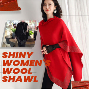 Stylish Shiny Women's Wool Shawl